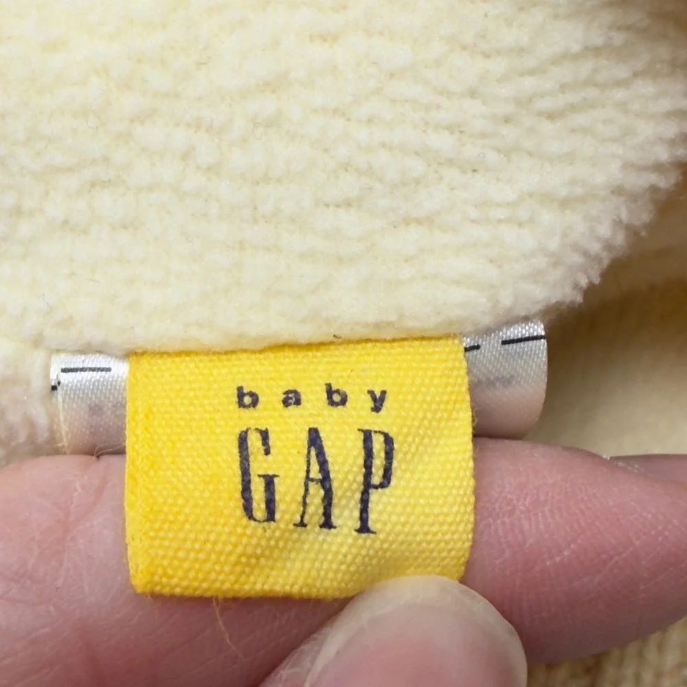 Baby Gap Kids Cream Multi Nep Speckled Fleece‎ Lined Knit Beanie Hat M/L 4-5Y